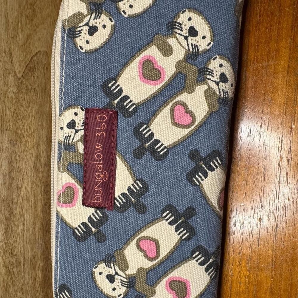 Bungalow 360 Fabric Wallet Otters! Zippered